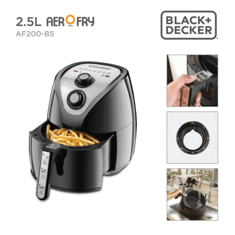 BLACK + DECKER 2.5L Air Fryer AF200 Dinapala Group of Companies Sri Lanka