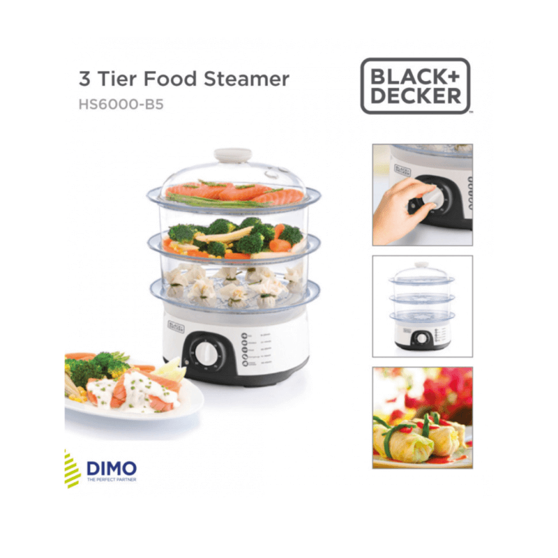 BLACK + DECKER 3 Tier Food Steamer HS6000 Dinapala Group of
