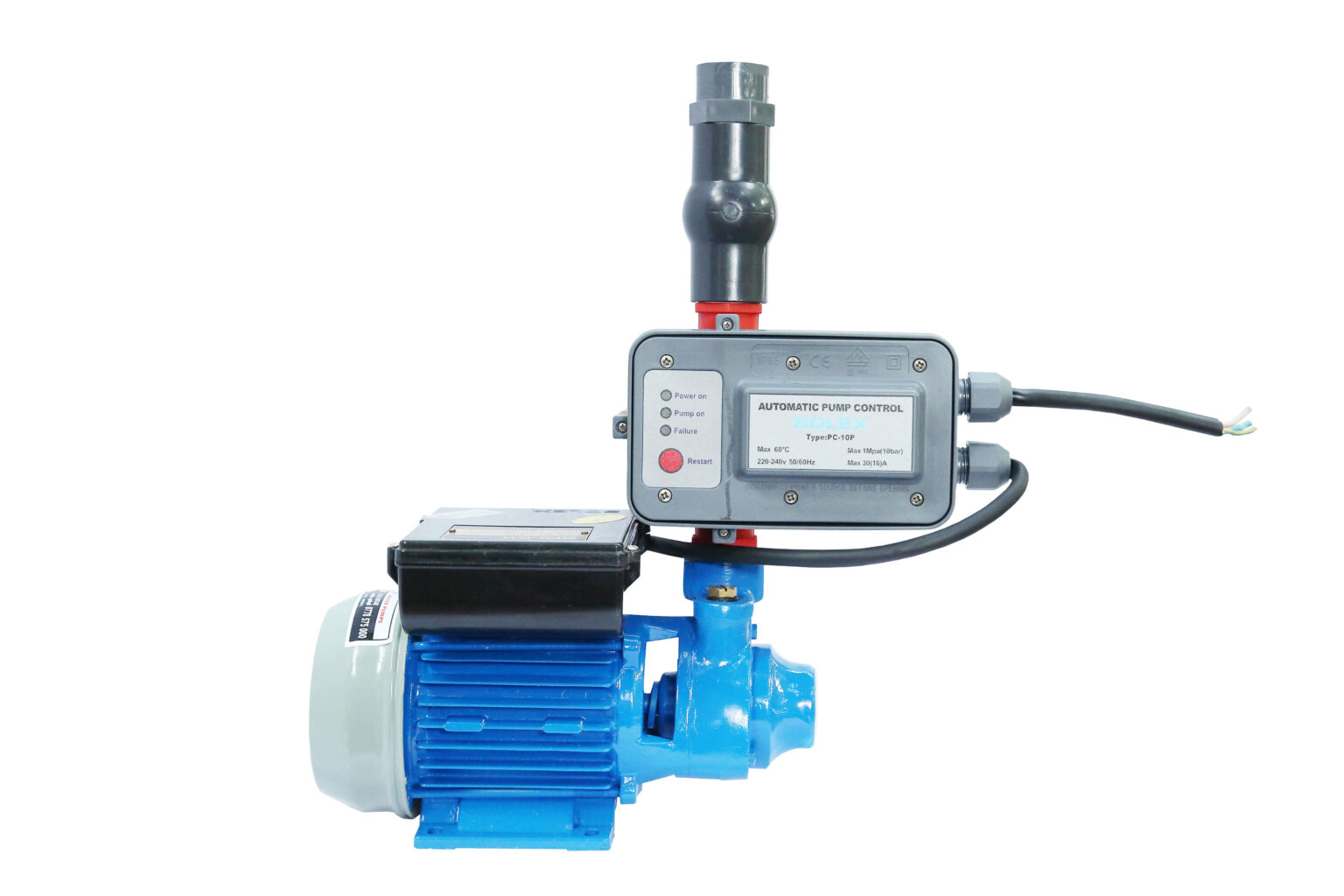 Solex Single Phase Water Pump With Pressure Regulator 0.5HP SXPC 60LD