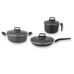 Harvest 6 Piece Cookware Set With Glass Lids S736467 HAC4027