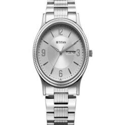 TITAN KARISHMA GENTS UPGRADES QUARTZ ANALOG SILVER DIAL SILVER STAINLESS STEEL STRAP MEN&rsquo;S WATCH 1650SM02