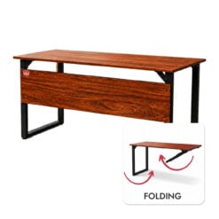 Foldable Steel Base Melamine Table 5&prime; * 2&prime;.6&Prime; * 2&prime;.6&Prime; (With Modesty) SFSBM-1500/WM